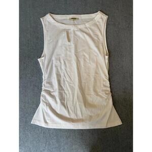 Madewell Cinched Crewneck Tank White Casual Basic Size Small NWT